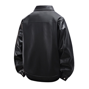新款男士皮衣双口袋机车服潮酷夹克309B-3-99321-P100图片