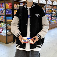 秋季外套男潮牌ioversize高街ins设计感小众棒球服夹克W4881-P40，男装夹克，星座512-2