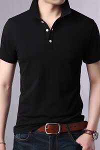 纯棉2022男装polo衫体恤衫男士短袖百搭商务翻领夏季新款休闲T恤图片