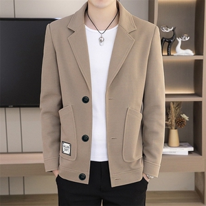2024秋季新款男士西装领休闲百搭夹克外套西服上衣男9919P85图片