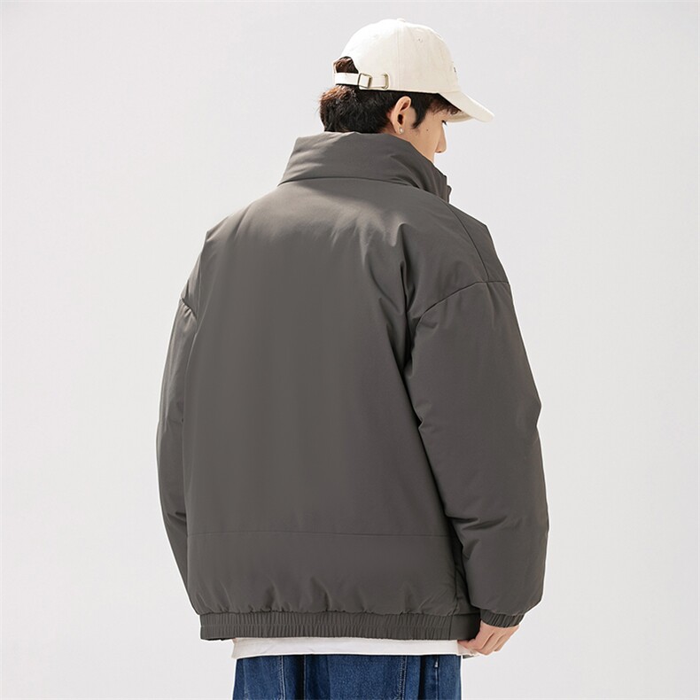 现货美式高街休闲夹克冬季立领纯色三防户外工装加厚棉服外套,男装夹克,电商A443
