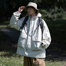 春季新款现货三防户外夹克男连帽冲锋衣外套DSA157B-J93-P60，男装夹克，电商A157B