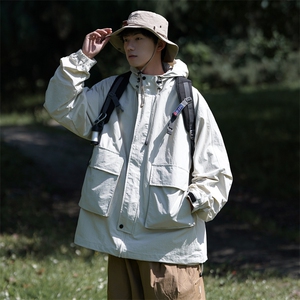 春季新款现货三防户外夹克男连帽冲锋衣外套DSA157B-J93-P60图片