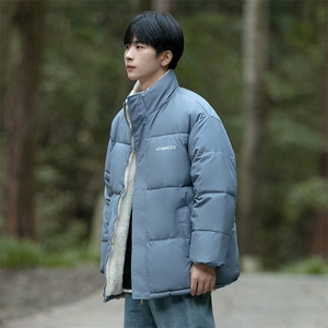 冬季立领仿羊羔毛棉衣男士休闲棉服潮流印花棉袄A266-WMY609-P70图片