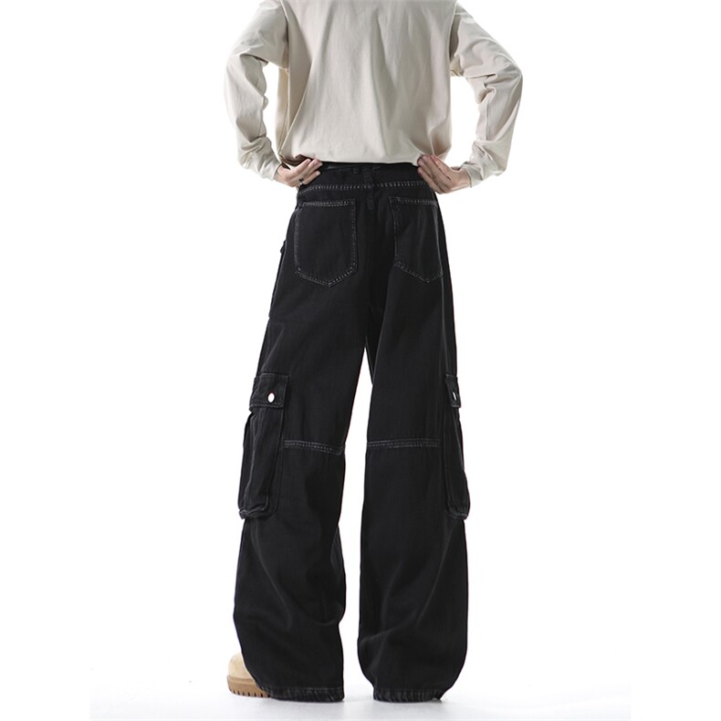 809B新春现货！美式工装宽松黑牛工装裤809B-610-P58控98黑色,男装工装外套,星座809B（原星座805）