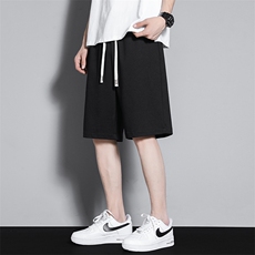 冰氧仿棉短裤男宽松潮YOA景纯色百搭五分裤运动短裤CK2411-P26，男装休闲裤，星座717