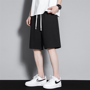 冰氧仿棉短裤男宽松潮YOA景纯色百搭五分裤运动短裤CK2411-P26图片