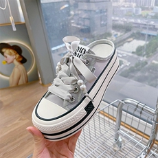 透气包头拖鞋女2024夏季厚底半拖外穿高级感休闲时尚凉拖百搭女鞋，女鞋拖鞋，电商A223