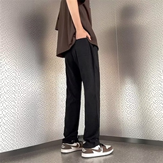 长裤新款气质男时尚潮牌百搭简约夏季休闲裤日常阔腿裤B301/P38，男装休闲裤，星座506