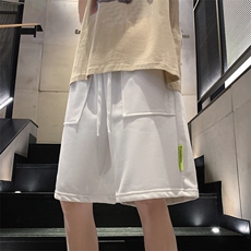 高街港风品质50棉包边细节大码短裤男DK007-P45-控68，男装牛仔裤，电商A021