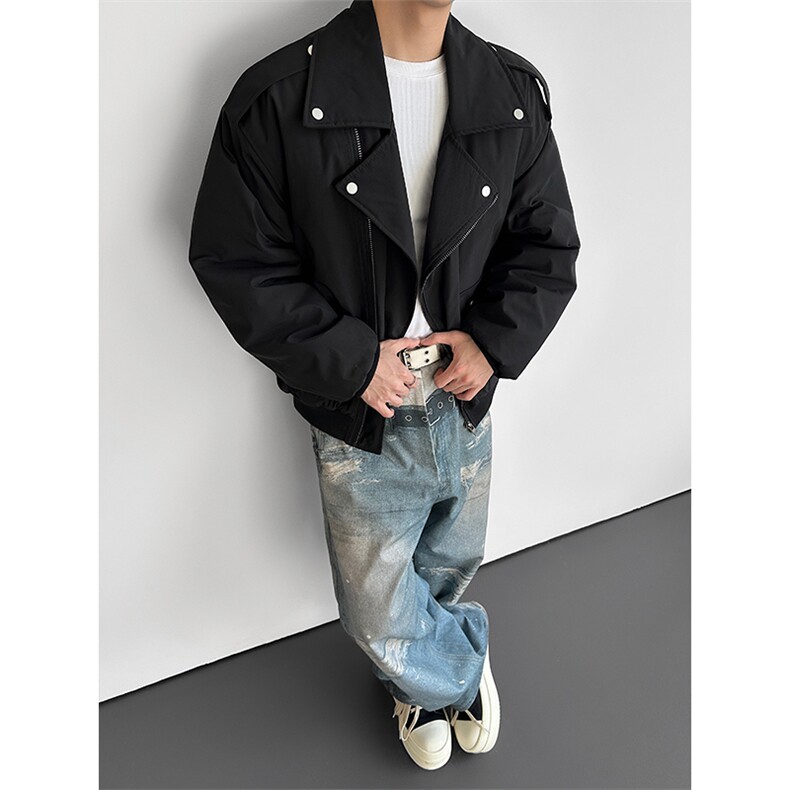 老钱风内里机绗棉斜门襟拉链棉衣男冬季加厚保暖短款棉服MY94P138,男装棉衣,星座512-1（原513-3）
