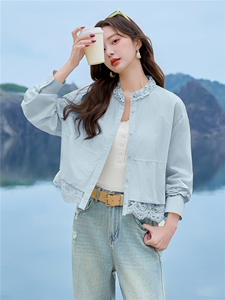 2026新款长袖薄款花边蕾丝洋气减龄休闲短款外套女图片