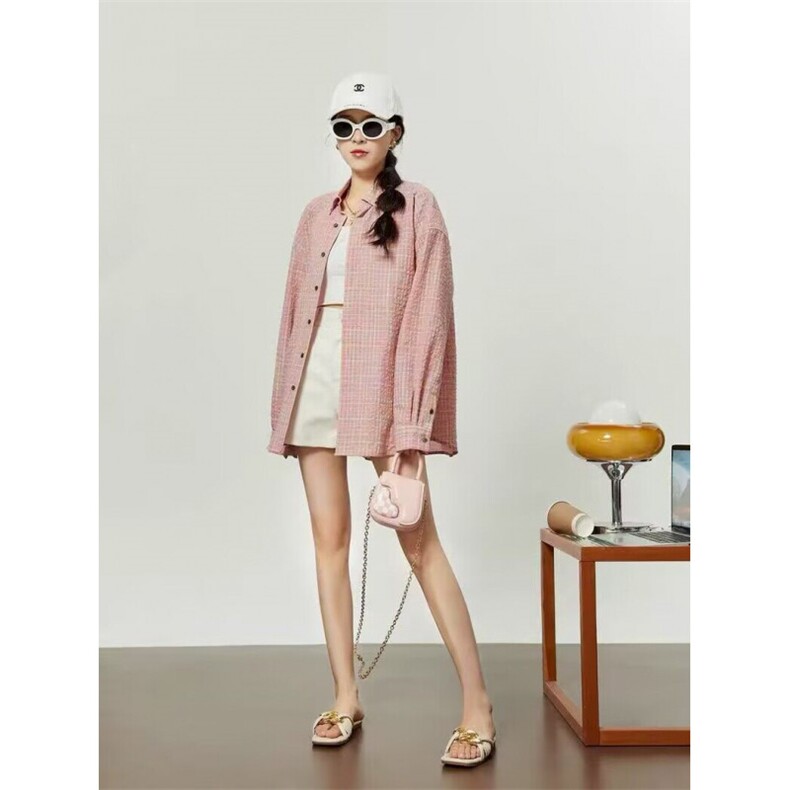 TC566-P45防晒彩色衬衫女夏季宽松休闲衬衣慵懒风百搭上衣，女装衬衫，星座617A-2