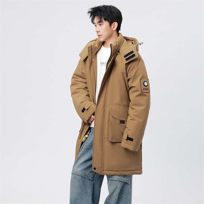 自家图有视频中长款棉服连帽登山情侣聚热保暖工装棉衣M2573p110,男装棉衣,电商D315