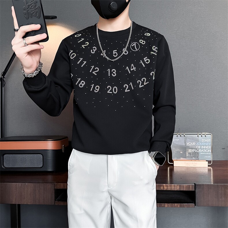 高级感烫钻设计感卫衣外套男社会小伙店主风301C-WY37-P58控78,男装卫衣,星座301C（原B323）