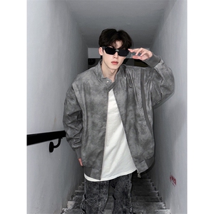 高品质 设计感pu皮结构夹克外套男 CP96-特p75图片