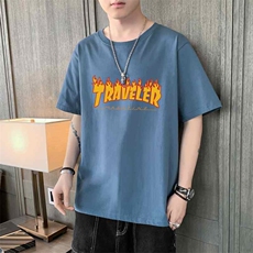 2025夏季新款现货潮流男士字母印花圆领短袖T恤1210-2-DT192-P10，男装T恤，星座1816-2（原1210–2）