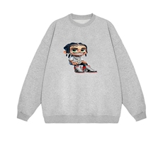 2025年秋季套头长袖卡通人物，女装卫衣/绒衫，花可