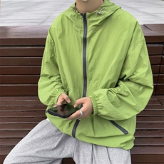 青春流行标准夏季ins拉链潮流新款慵懒男连帽(不可脱卸)FS892-P38，男装卫衣，星座1109-3