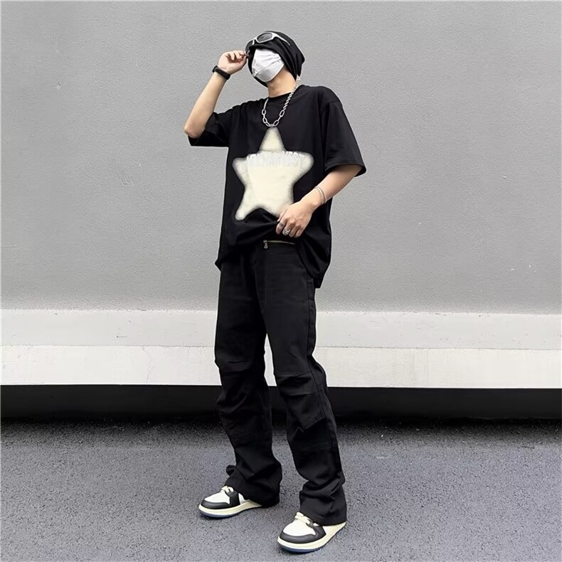 工装裤男休闲运动百搭多口袋弹力宽松裤GK216-P48,男装休闲裤,星座1109-3
