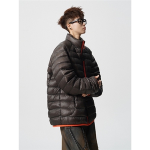 可二开轻便90绒白鸭绒M-5XL大码锦纶羽绒服男78188P228控328图片