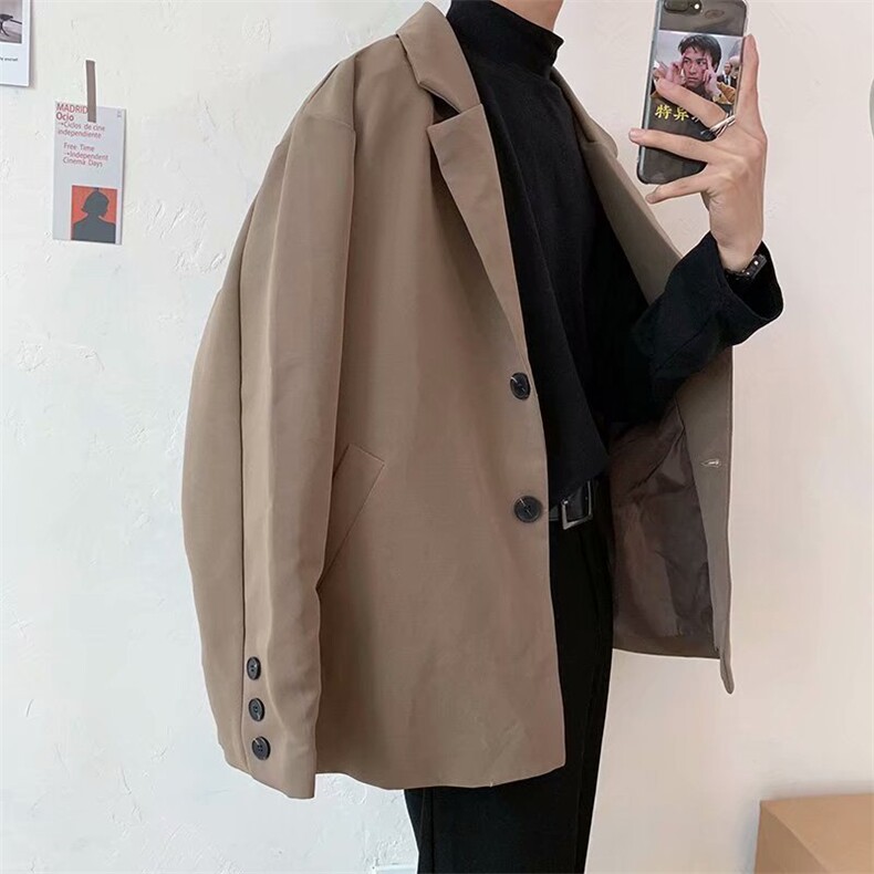 2021春秋季新款韩版网红小西装外套复古宽松西服男,男装西服,星座813-2