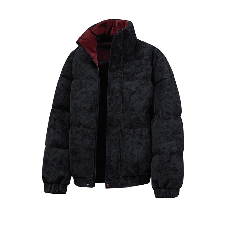 抖音深冬充棉加厚棉服，PU拼色男女棉服，降温了该卖厚棉服，男装棉衣，星座506-1