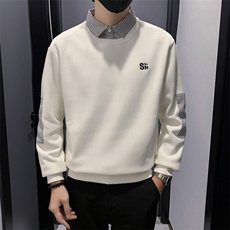 WY1391常规P60控88加绒P68控98小伙风店主假两件衬衫领卫衣，男装衬衫，电商B340