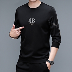 BSS090秋季新款2023年男士休闲圆领卫衣长袖套头外套时尚P50，男装卫衣，电商B360