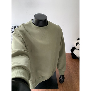 2026春季新款420g重磅华棉新款拼接大码卫衣男W5445-特P38控75图片