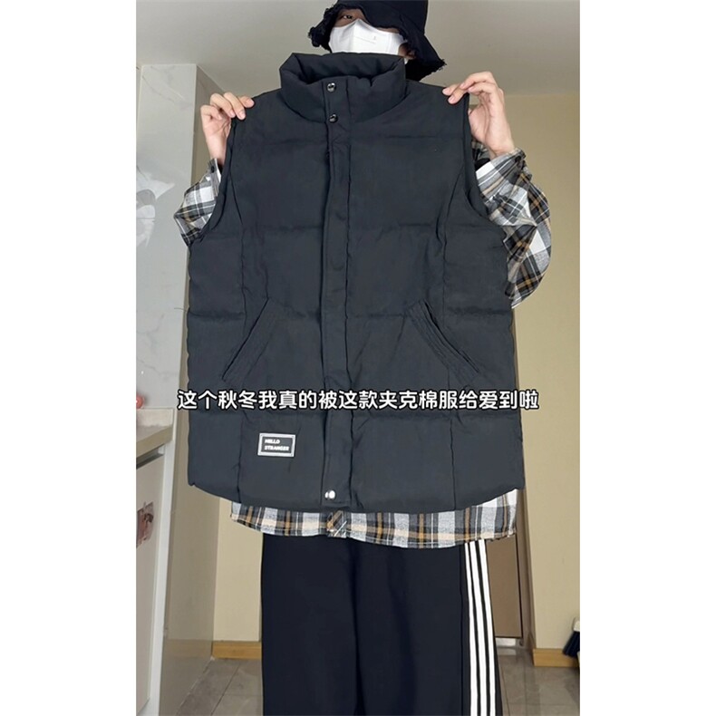情侣男女同款潮流休闲宽松流行保暖加厚棉马甲B760-P55【特价】,男装棉衣,电商A007