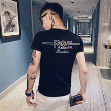 312A-11813-P35新款社会小伙短袖T恤修身潮流男士半袖体恤A，男装T恤，星座312A-5