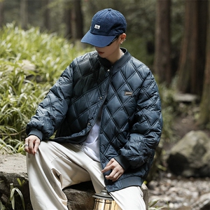 棒球领男士加厚棉衣格子棉服青年休闲棉袄冬季潮A266-WMY610-P75图片
