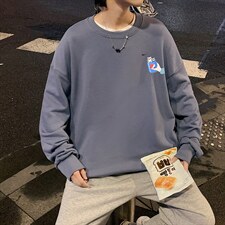 S6262-P28秋季圆领卫衣男大码韩版宽松长袖外套，男装卫衣，电商A040