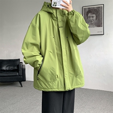 8XL-M冲锋衣外套男加棉加厚夹克秋冬户外登山服JK1313薄P90控110，男装夹克，电商D206-1