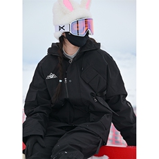 2024春防水多口袋滑雪服男女同款登山服大码保暖夹克外套M78-P155，男装夹克，电商A001-1
