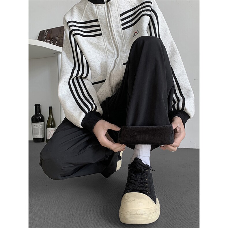 美式复古工装伞兵裤阔腿休闲裤春秋冬款百搭K0658-P42常规P46加绒,男装休闲裤,星座308B-1
