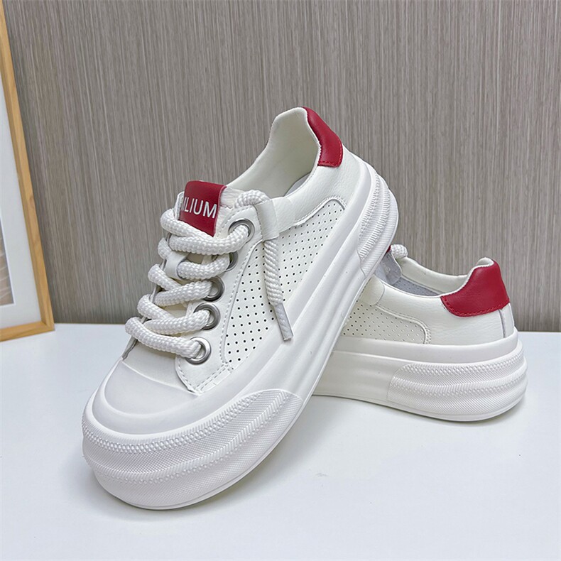 真皮小白鞋2024夏季新款大头鞋女厚底单鞋一脚蹬女鞋运动休闲板鞋,女鞋休闲鞋,电商A223