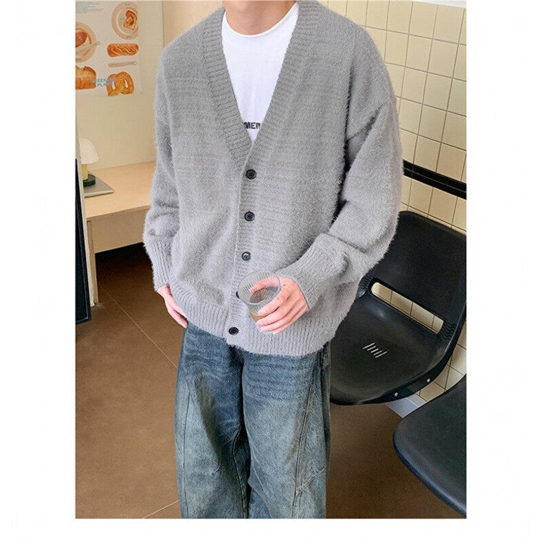 濮院针织开衫男款潮流宽松休闲通勤日常百搭毛衣外套LF08P65,男装针织衫/毛衣,电商D256