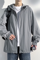 特批P45无差价夏季防紫外线UPF50+登山速干钓鱼服防晒外套男J2600，男装防晒衣，电商A001-1