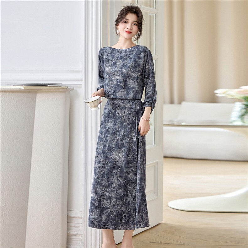 2026新款真丝连衣裙女气质真丝裙子宽松显瘦时尚洋气减龄长裙子,女装连衣裙,阿舍尔精品