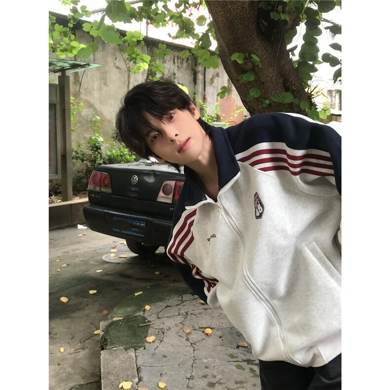 流行日系新款ins华棉复合贝贝绒卫衣潮流时尚原宿简约文艺气质,男装卫衣,星座516A