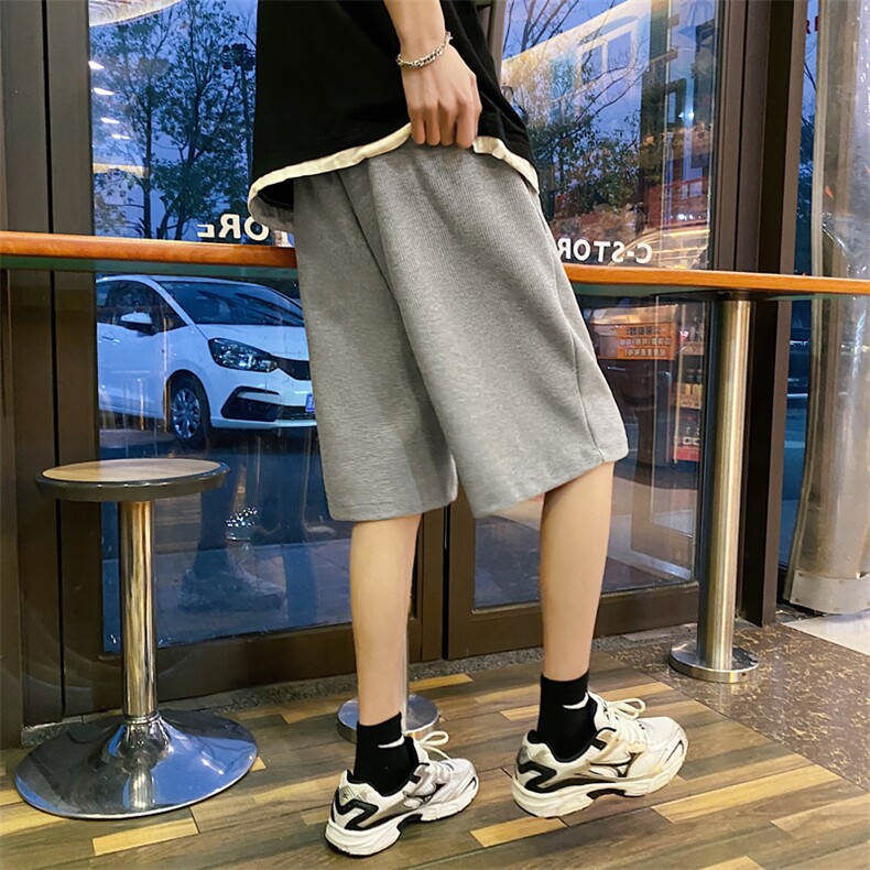 ！港风华夫格休闲裤子男卫裤男短裤男沙滩裤衩HFD00-P22,男装休闲裤,电商B367