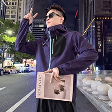 冲锋夹克外套男2025春秋新款青少年户外登山衣服8017-P99控138，男装夹克，电商C208