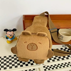 精品毛绒胸包可爱小背包