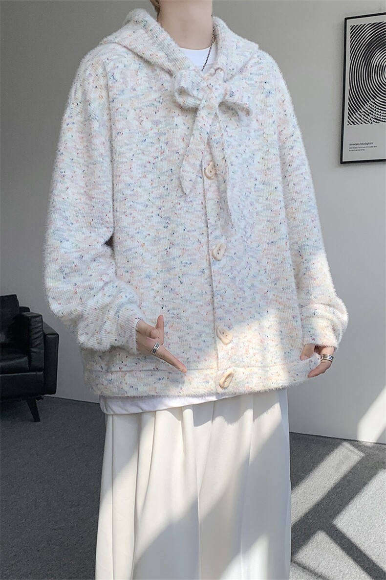 WY10142-特P53控98秋季设计感小众长帽绳大码男长袖连帽卫衣外套,女装短外套,电商A059
