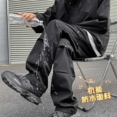 高街机能风冲锋裤男款秋冬季加绒加厚百搭冲锋裤K730-加绒特批45，男装休闲裤，星座718-1