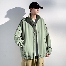 休闲拉链夹克情侣冲锋衣防风衣连帽外套JK452p65，男装夹克，电商D315