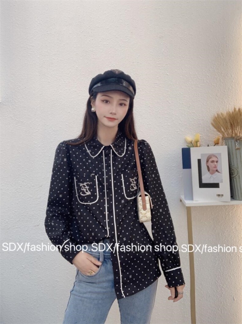 【春款】2022年波点衬衫，女装衬衫，色调轩