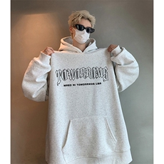 抖音得物供货提供视频秋冬重磅美式宽松织带连帽卫衣0465，男装卫衣，电商A486